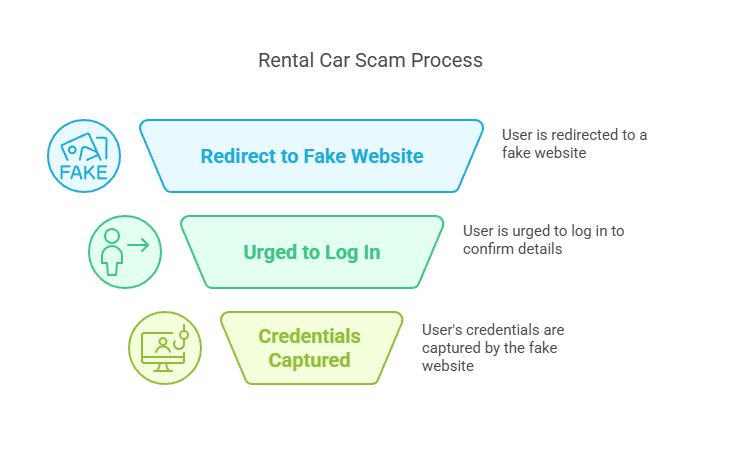 Describes the rental car scam process