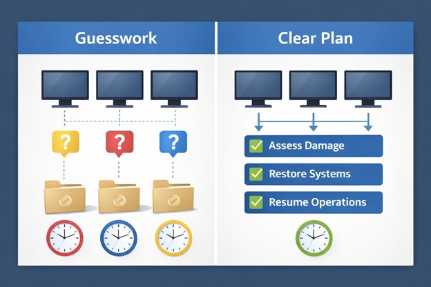 Business continuity workflow that reduces downtime for companies in North Little Rock and Conway.
