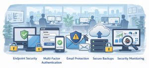 What Cybersecurity Protections Should a 20–50 Employee Business Have in 2026?