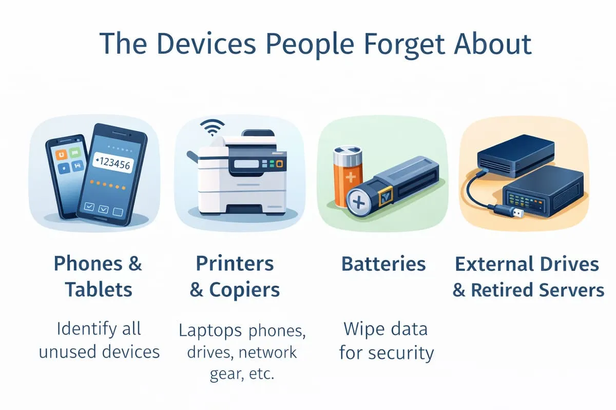Certified e-waste and battery disposal process for Sherwood and Jacksonville businesses